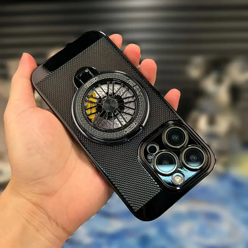 Brilliant Spin Rotating Wheel Stand Case - iPhone