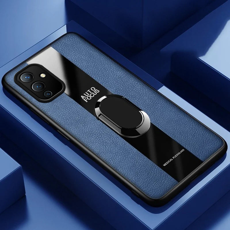 Plexiglass Luxury Leather Ring Case - OnePlus