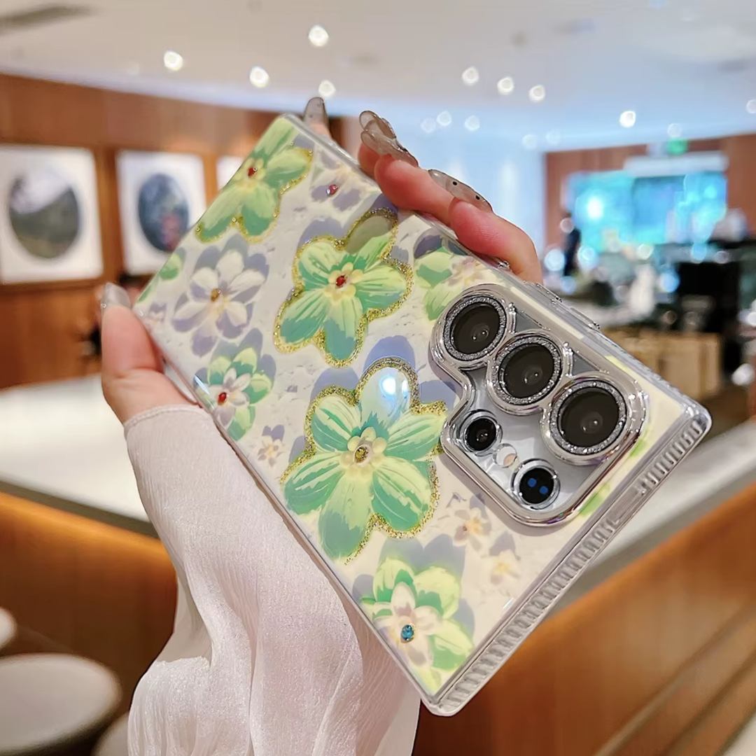 Korean 3D Floral Oil Painting Case