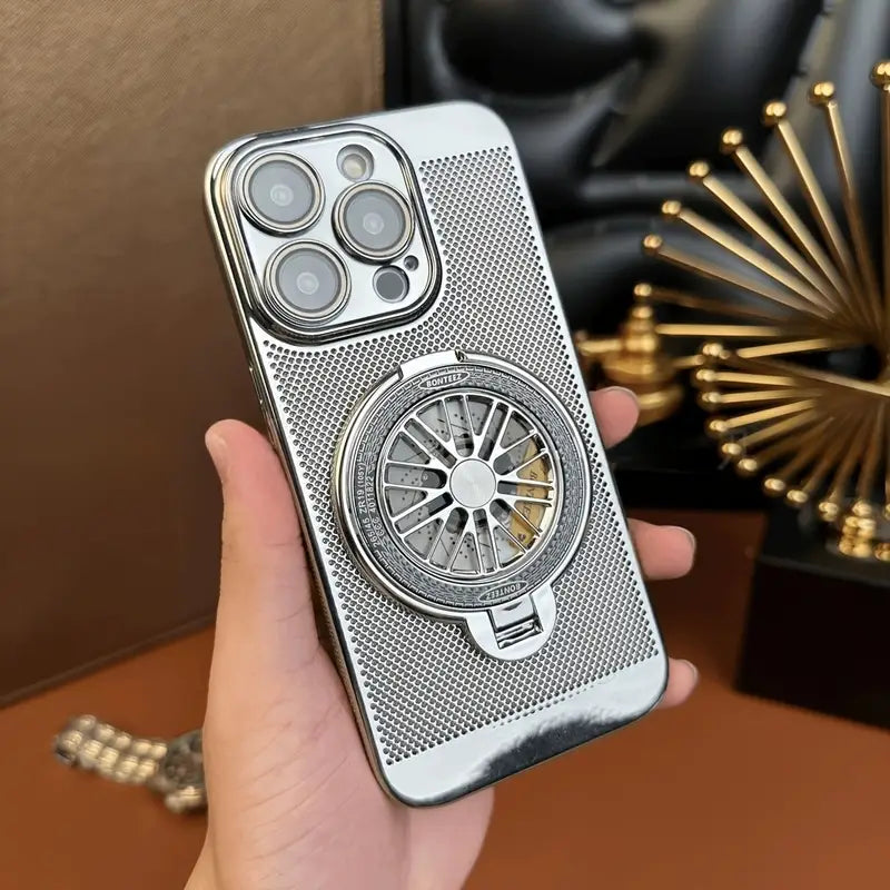 Brilliant Spin Rotating Wheel Stand Case - iPhone