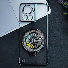 OnePlus 10R Crystal Clear Borderless Swivel Stand Case