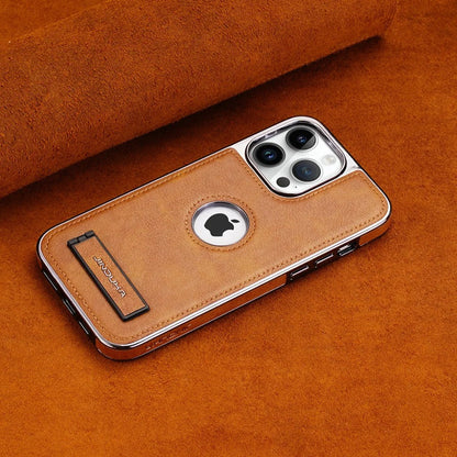 iPhone Series Genuine Leather Bracket Holder Case