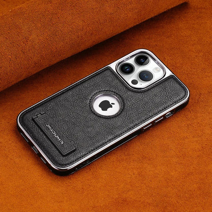 iPhone Series Genuine Leather Bracket Holder Case