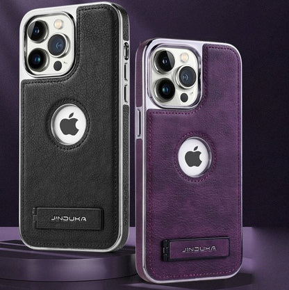 iPhone Series Genuine Leather Bracket Holder Case