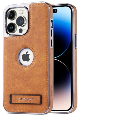 iPhone Series Genuine Leather Bracket Holder Case