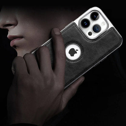 iPhone Series Genuine Leather Bracket Holder Case