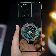 OnePlus 10R Crystal Clear Borderless Swivel Stand Case