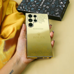 Galaxy S22 Ultra Crafted Gold Luxurious Camera Protective Case