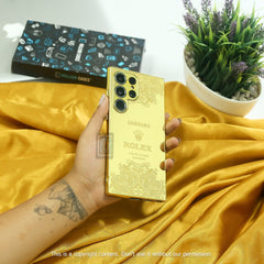 Galaxy S22 Ultra Crafted Gold Luxurious Camera Protective Case