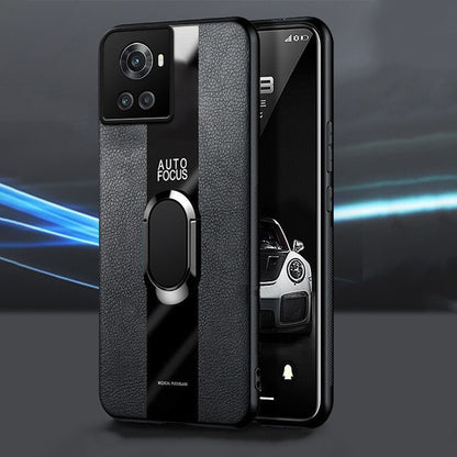 Plexiglass Luxury Leather Ring Case - OnePlus