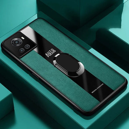 Plexiglass Luxury Leather Ring Case - OnePlus