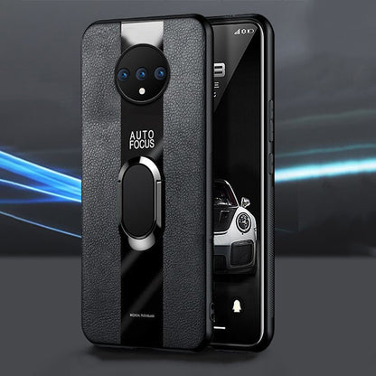 Plexiglass Luxury Leather Ring Case - OnePlus