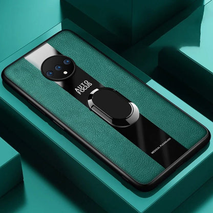 Plexiglass Luxury Leather Ring Case - OnePlus
