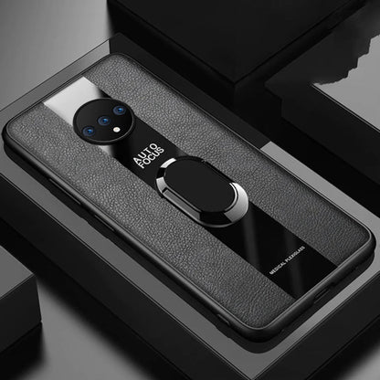 Plexiglass Luxury Leather Ring Case - OnePlus