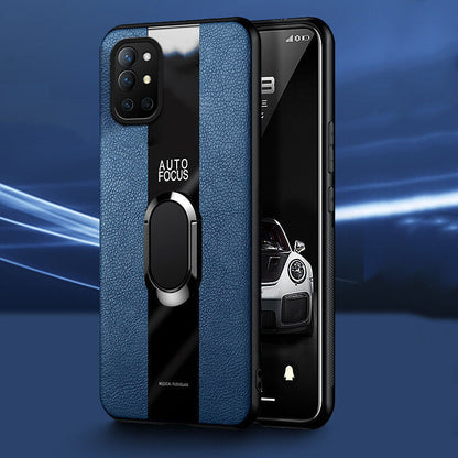 Plexiglass Luxury Leather Ring Case - OnePlus