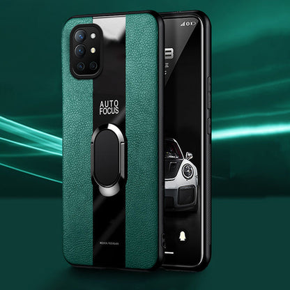 Plexiglass Luxury Leather Ring Case - OnePlus