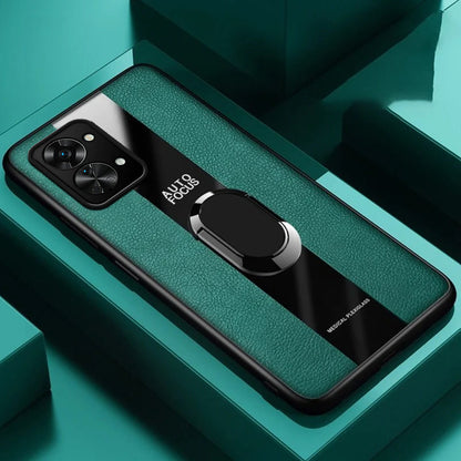 Plexiglass Luxury Leather Ring Case - OnePlus
