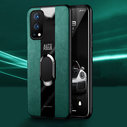 Plexiglass Luxury Leather Ring Case - OnePlus