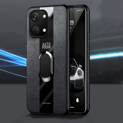 Plexiglass Luxury Leather Ring Case - OnePlus