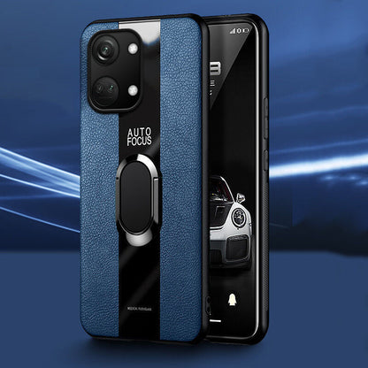 Plexiglass Luxury Leather Ring Case - OnePlus
