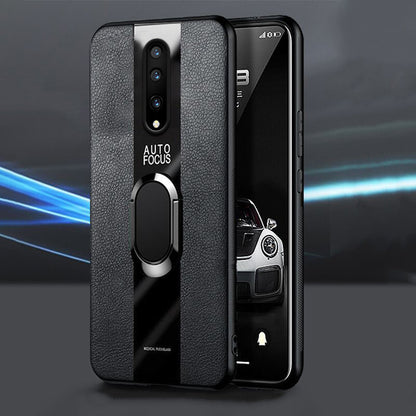 Plexiglass Luxury Leather Ring Case - OnePlus