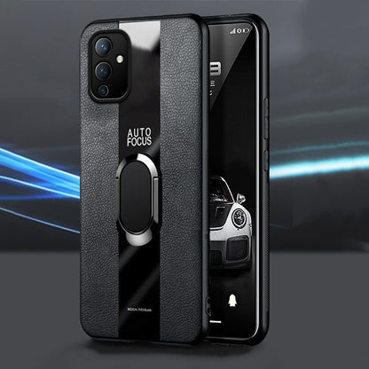 Plexiglass Luxury Leather Ring Case - OnePlus