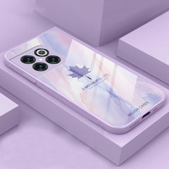 Watercolor Mapple Leaf Glass Case - OnePlus